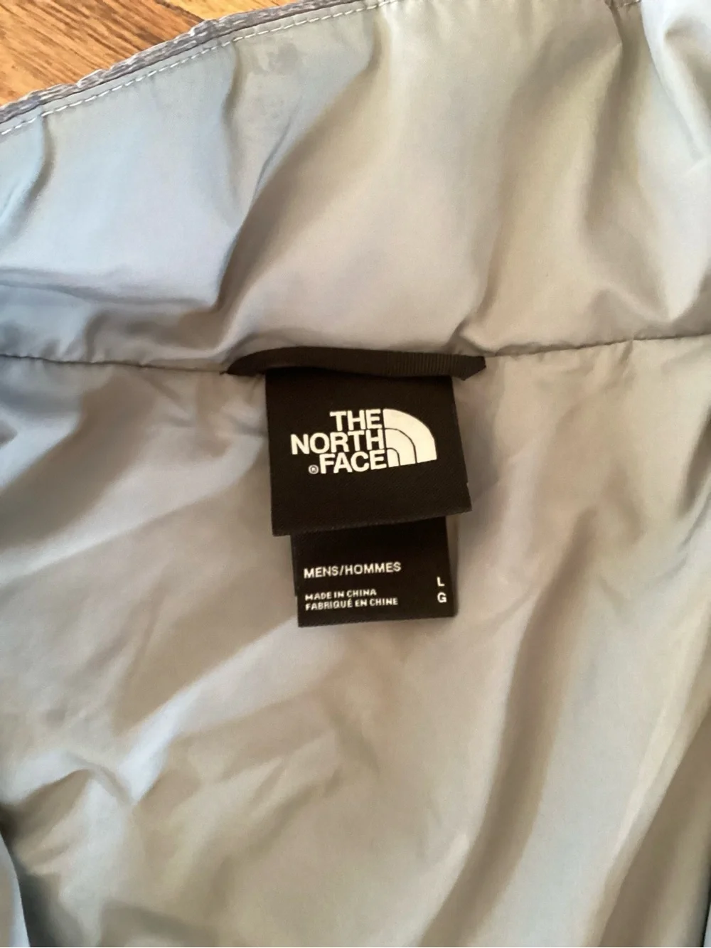 The North Face Men's Light Gray Quilted Puffer Jacket